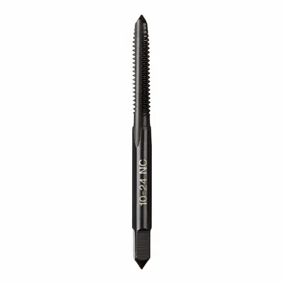 MILWAUKEE Straight Flute Tap: #10-24 UNC, 2B, 4 Flute, Plug Chamfer - General Purpose Hand Taps