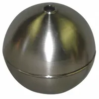 NAUGATUCK Tubed Float Ball: Float Ball, 3/8 in, 3/8 in Thread Size, Through Tube, Cylindrical (MPN GRT45S421B)