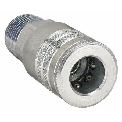 PARKER Quick Connect Hose Coupling: 1/4 in Body Size, 3/8 in Hose Fitting Size - Industrial Interchange Steel Quick-Connect Air Coupling Bodies
