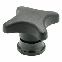 JW WINCO Hand Knobs with Increased Clamping Force: Plastic w/ Steel Thread, M10 Thread, 63 mm Dia (MPN 10NDC7)