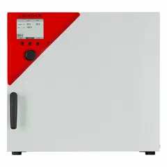 This forced-air refrigerated incubator provides a controlled environment for temperature-sensitive applications. It features a 1.87 cu ft capacity, digital control, and two shelves. The unit operates at 4 °C with a temperature fluctuation of 0.1% and a deviation of 0.3 ± K at 37 °C, powered by 100/120 V. Dimensions are 24 3/4 in x 33 7/8 in x 25 in.