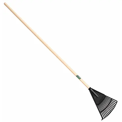 UNION TOOLS Shrub Rake: Polypropylene Head, Wood Handle - Shrub Rakes