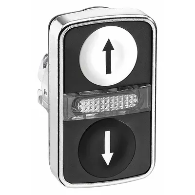 SCHNEIDER Multihead Operator: Illuminated, 2 Button, Flush Profile - Illuminated Multihead Push-Button Operators