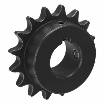 TSUBAKI Single Strand Sprocket: 40, For 1/2 in Chain Pitch, 1 in Bore Dia, 16 Teeth - Size 40 Fixed-Bore Roller Chain Sprockets