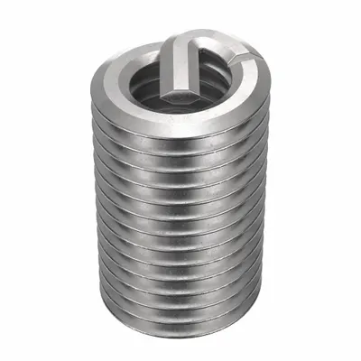 HELI-COIL Free-Running Tanged Helical Insert, M3-0.50, Plain, 100 PK - Free-Running Tanged Helical Inserts