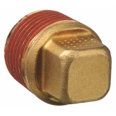 PARKER Hex Drive Cored Plug, 3/8 in NPT, 1000 psi, C36000 Brass, VS211P-6 - Threaded High-Pressure Pipe Fittings with Sealant