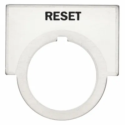 SIEMENS Legend Plate: 30 mm Panel Mounting Size, Half-Round - Push-Button Rings & Plates