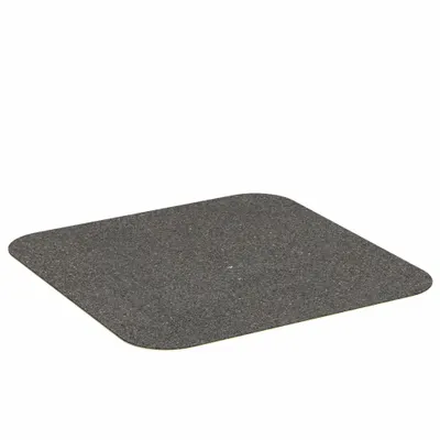Wooster Anti-Slip Tread: Very Coarse, 46 Grit Size, Black, Solid, 5 1/2 in x 5 1/2 in - Heavy Traffic Antislip Treads