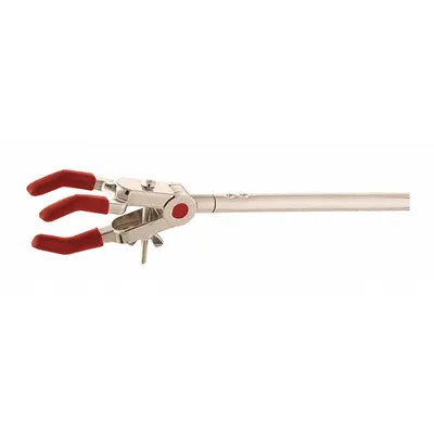 OHAUS Dual Adjust Clamp: Single Adjust Clamp, Zinc, 9 in Overall Lg, 3 Prongs - Lab Clamps