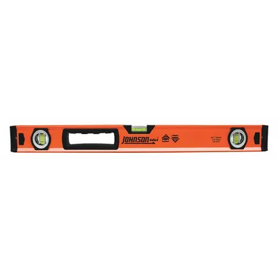 JOHNSON LEVEL Box Level: Level & Plumb, Box, 24 in Overall Lg, Top & Side Read - Standard Box Levels