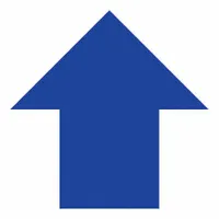 Floor Marking Shape: Arrow, Solid, Blue, No Legend, 5 1/2 in x 5 1/2 in, 50 mil Tape Thick, 50 PK (MPN Arw5.5B)