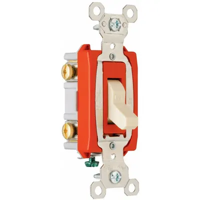 PASS & SEYMOUR Wall Switch: Toggle Switch, Double Pole, Maintained, White - Toggle Wall Switches