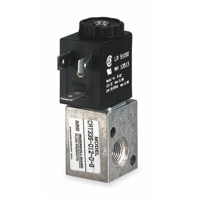 ARO Solenoid Air Control Valve: CAT, Three-Way / Two-Position, 120V AC - ARO CAT Series Solenoid-Operated Inline Air Control Valves