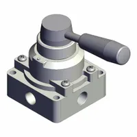 Hand Valve: VH Series, Lever Actuator, 1/4 in NPT, Side-Ported Body, 1 MPa Op Pressure - Max (MPN VH300-N02)