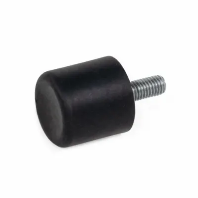 JW WINCO Male x Non-Threaded Vibration-Isolating Mount, M8, Natural Rubber - Male x Non-Threaded Vibration-Isolating Mounts