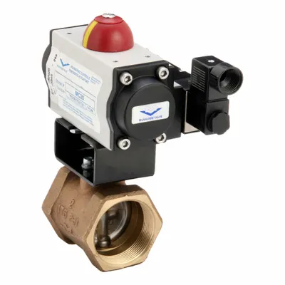 MILWAUKEE VALVE Pneumatically Actuated Butterfly Valve: For Corrosive - Bronze General-Service Pneumatic Butterfly Valves