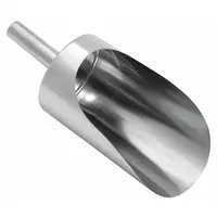 SANI-LAV Scoop: 64 oz Capacity, Silver, 12 1/4 in Overall Lg, 5 in Overall Wd, Stainless Steel (MPN 4004)