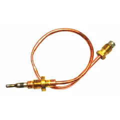 Replacement thermocouple for HVACR temperature sensing in industrial heating equipment. Used in portable heaters, boilers, and process heating systems to monitor temperature for safe operation and energy efficiency. Manufacturer part number 100886-01.