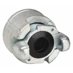 This Chicago-style universal hose coupling features a 3/4 in female NPT connection and a maximum working pressure of 300 psi at 70 °F. It is used for fluid transfer in air, water, and low-pressure hydraulic systems.