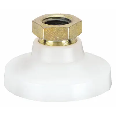 S & W Female-End Leveling Mount: Swivel Boltless, Acetal Homopolymer, 1/4"-20 Thread Size - Swivel Female Leveling Mounts