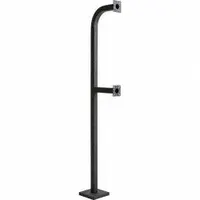 PEDESTAL PRO Dual Height Truck Pedestal: 74 in Overall Ht, Black, Pedestal, 12 in x 8 in, Black (MPN 72-9C-DSP)