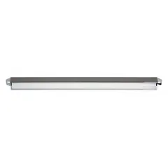 Rectangular surface-mount LED courtesy light rated at 12.8V DC with a maximum output of 600 lumens. Features blunt cut wires for electrical connection and a white housing. Suitable for low-level illumination in entryways, stairwells, vehicle interiors, and other confined spaces requiring compact lighting.