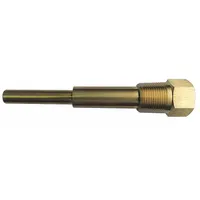 APPROVED VENDOR Threaded Thermowell: Brass, For 15 in Stem Lg, 15 in Insertion Lg, 5,000 psi at 60°F