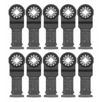 BOSCH Oscillating Tool Blade: 1 1/4 in Blade Wd, 4 in Overall Lg, Plunge Cutting, Bi-Metal, 10 PK (MPN OSL114JF-10)