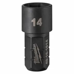 This 14 mm, 6-point short impact socket is designed for use with impact wrenches in fastening and loosening nuts and bolts. With an overall length of 1 41/64 in, it provides access in confined spaces while delivering high torque transfer. The black oxide finish offers corrosion resistance.