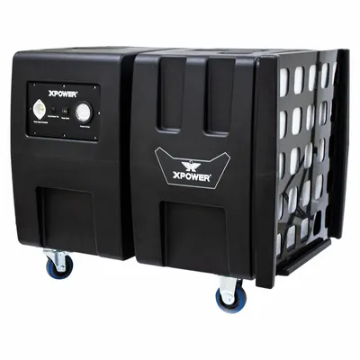 XPOWER Negative Air Machine: Polyethylene, Negative Air Pressure/Particulate Filtration - Impact-Resistant Plastic Negative Air Machines