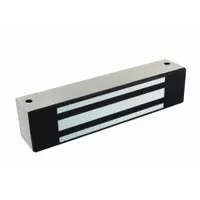 The SECURITRON M32FB is a single-door electromagnetic lock from the M32 series, constructed of stainless steel. It measures 8 inches in length, 1 5/8 inches in width, and 1 7/8 inches in height, with an instantaneous release delay. This lock is used for access control on doors in commercial and industrial facilities, securing doors via electromagnetic force and allowing rapid egress