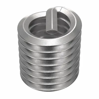 HELI-COIL Screw-Locking Tanged Helical Insert, 3/8"-16, Plain, 100 PK - Screw-Locking Tanged Helical Inserts