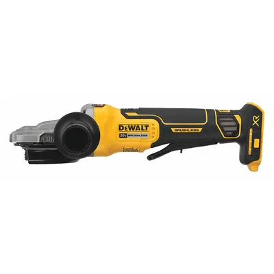 DEWALT Angle Grinder: 5 in Wheel Dia, Brushless Motor, 20V DC, Flathead, Barrel Grip Grip - DEWALT Cordless Angle Grinders