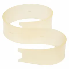 This TENNANT rear squeegee blade is a replacement part for floor cleaning machines. Made of polyurethane, it measures 4 1/2 ft overall length and is natural and chemical resistant. It is used for wiping and drying floors during cleaning operations in industrial, commercial, and warehouse settings.