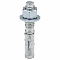 RED HEAD Wedge Anchor: 2 1/4 in Overall Lg, 3/8 in Dia, 3/8"-16 Thread Size, Steel, Steel, 50 PK (MPN WS-3822)