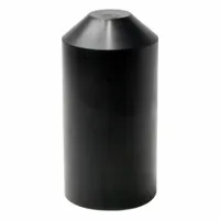 ELECTRIDUCT Heat Shrink End Caps: 25 Pk, 2.17 in I.D. Before Shrinking, 1 in I.D. After Shrinking (MPN HSEC-200-UV-BK-25PK)