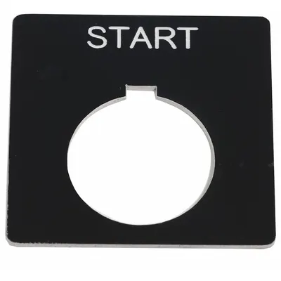 SCHNEIDER Legend Plate: 30 mm Panel Mounting Size, Square - Push-Button Rings & Plates