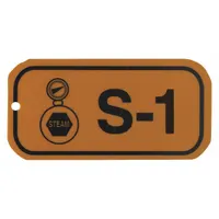 Polystyrene lockout tag for use in lockout/tagout procedures to identify equipment under maintenance. Tag includes holes for attachment. Pack of 25 tags