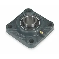 DAYTON 4 Bolt Flange Bearing: Radial Ball, 2 7/16 in Bore, Cast Iron, Set Screws, 6 7/8 in Lg (MPN 3FCY7)