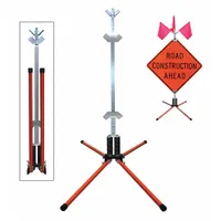 Sign Stand: Rigid, 36 in x 36 in, 48 in x 48 in Compatible Sign Size, 4 Legs, 44 in, 48 in to 84 in (MPN STF18-RGB)