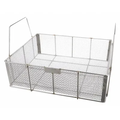 MARLIN STEEL WIRE PRODUCTS Parts Washer Basket: Rectangular, Stainless Steel, Silver - Rectangular Parts Washer Baskets