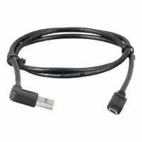 TRIPP LITE Right Angle USB Cable: Type A End 1, Micro B End 2, Black, 36 in Lg (MPN UR050-003-RA)