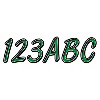HARDLINE PRODUCTS Letter and Number Label Set: Gen Identification/USCG, 3 in Character Ht - Boat Registration Letters & Numbers