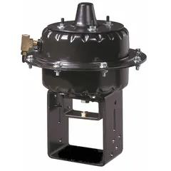 Normally open pneumatic valve actuator with a 4 psi to 8 psi spring range and a 3/4 in stroke. Used in HVAC and industrial process control systems to modulate valve position for heating or cooling water regulation. Mounting kit not included.
