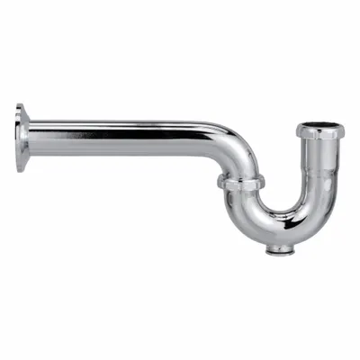 ZURN Trap: Brass, Chrome-Plated, Silver, 1 1/2 in Nominal Pipe Size - P-Traps