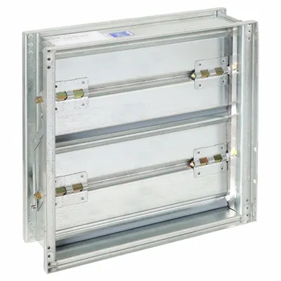 Dayton 15.75"H-W 5"L GStl Volume Control Dampr: 5 in L, 15 3/4 in H, 15 3/4 in W - Rectangular Manual Control Dampers