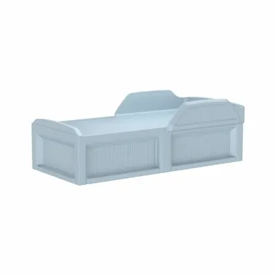 CORTECH Institutional Bed: Blue Gray, 80 in Overall Lg, 36 in Overall Wd - No Storage Bed Frames