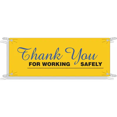 BRADY Thank You For Working Safely Banner - Thank You For Working Safely Banners