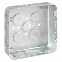 RACO Electrical Box: Steel, Steel - 4-11/16" x 4-11/16" Square Box Material & Nominal Size, Square (MPN 247)