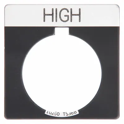 EATON Legend Plate: 30 mm Panel Mounting Size, Square - Push-Button Rings & Plates